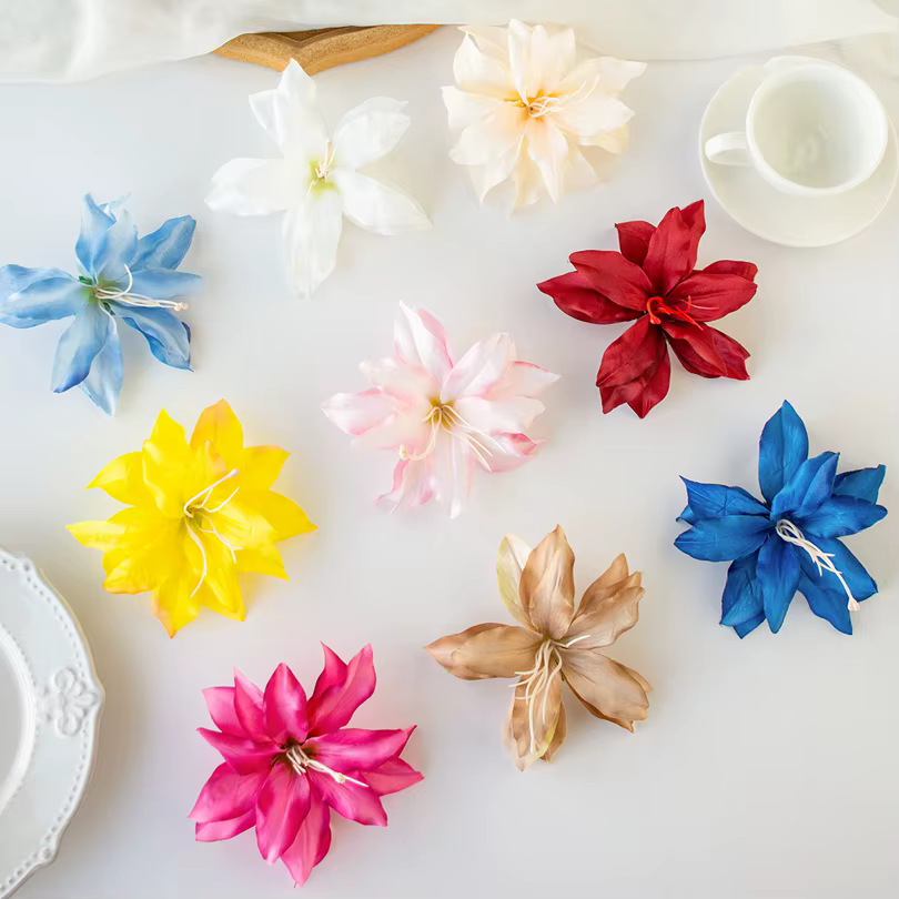 Fleurs artificielles en soie de lys pour la maison