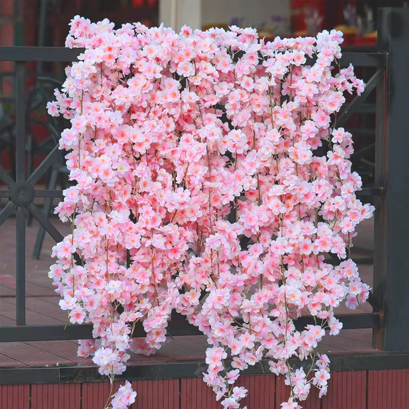 Vigne de fleurs de Sakura artificielles