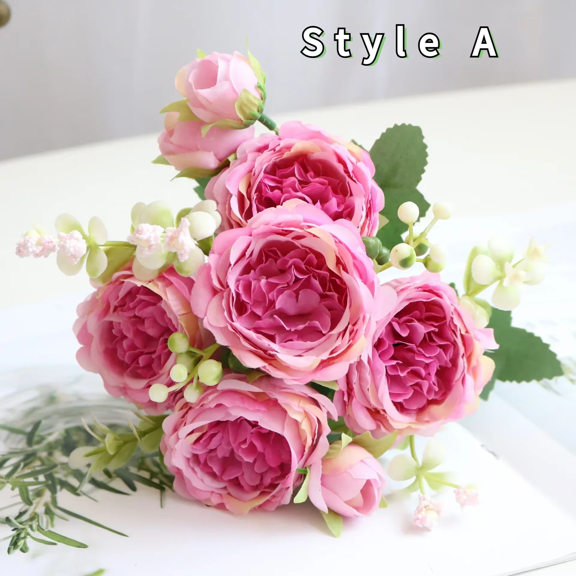 Artificiels de pivoine rose