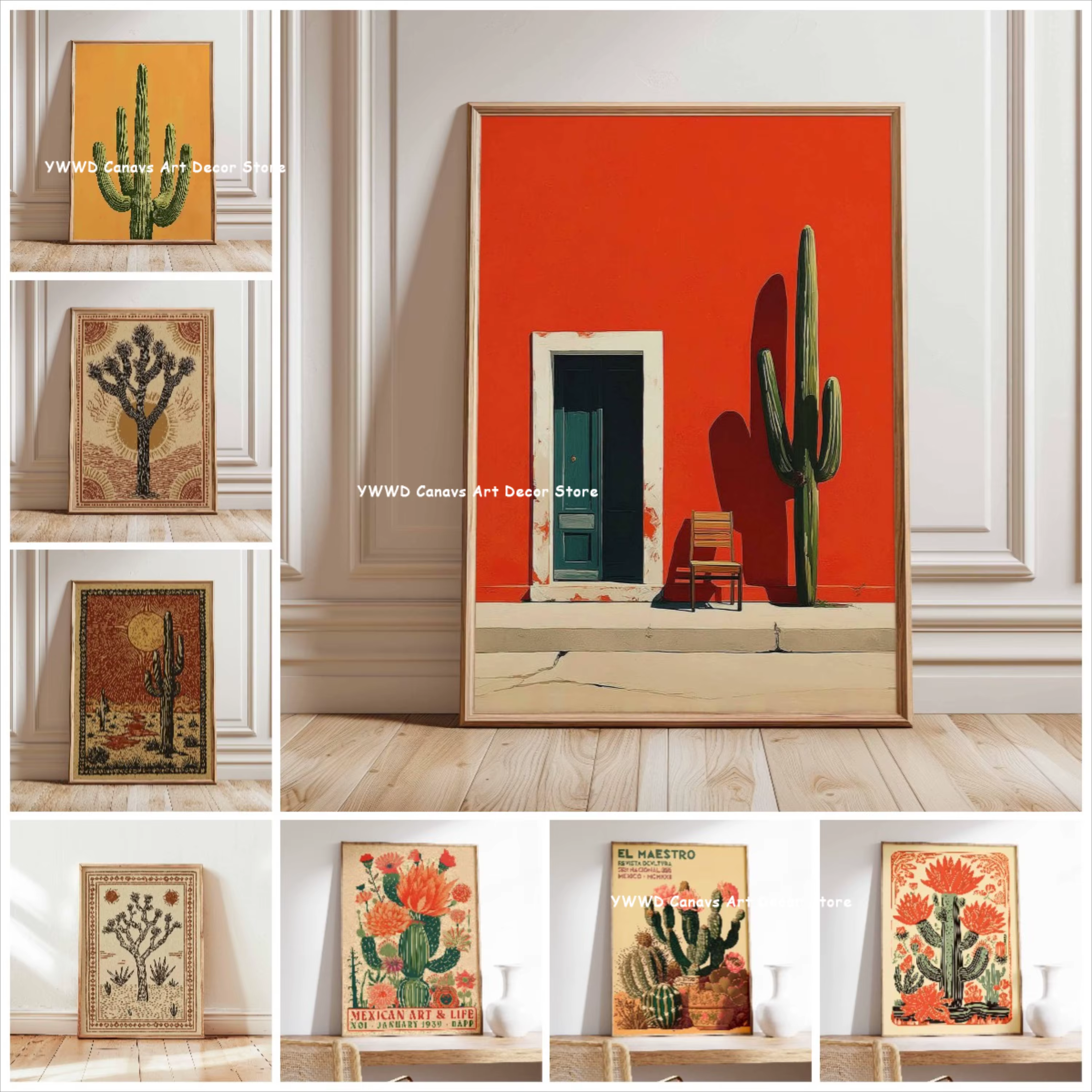 Affiche sur toile Cactus du Désert Bohème