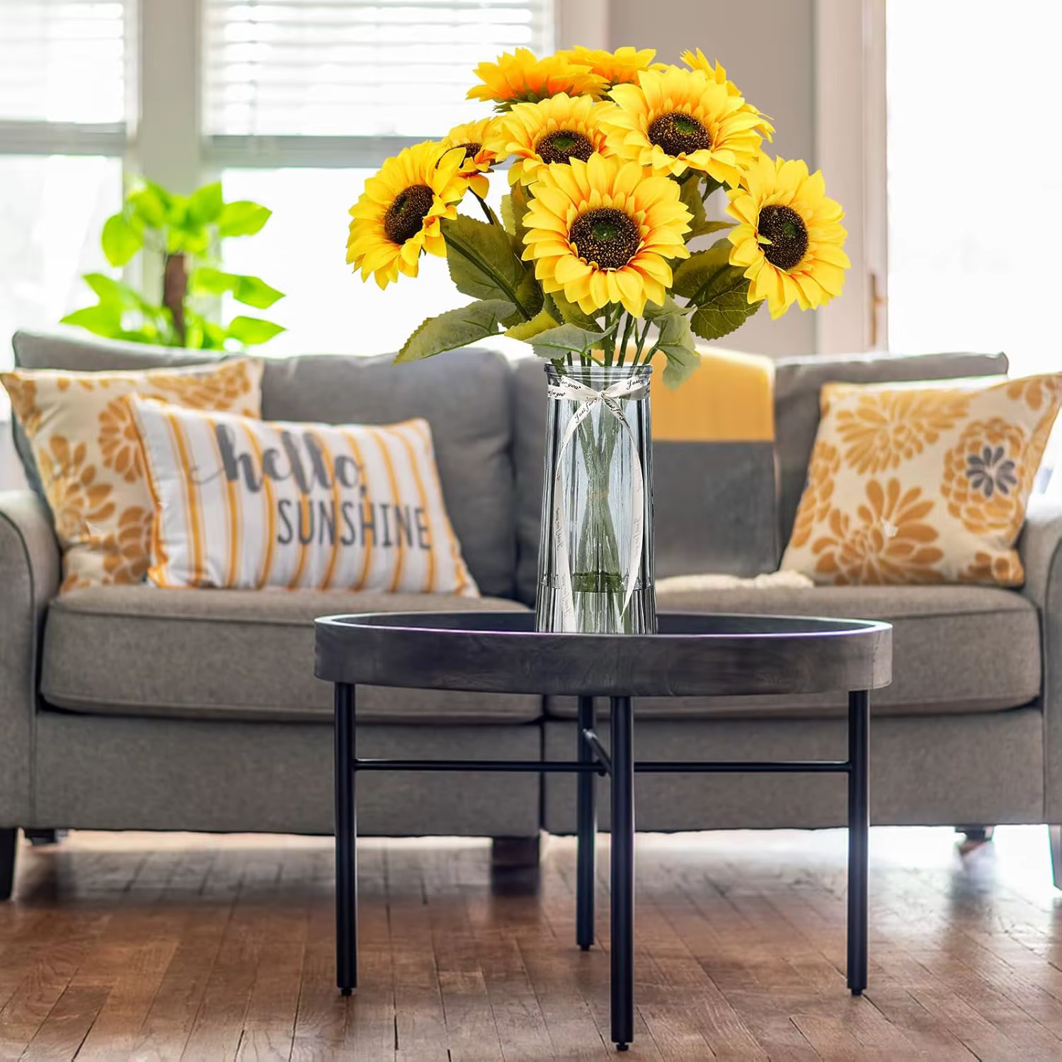 Fleur Artificielle Tournesol Printemps Maison Chambre Jardin Décoration Stamine Mariage Gerbera Salon Table Scène Fête des Mères Cadeaux DIY
