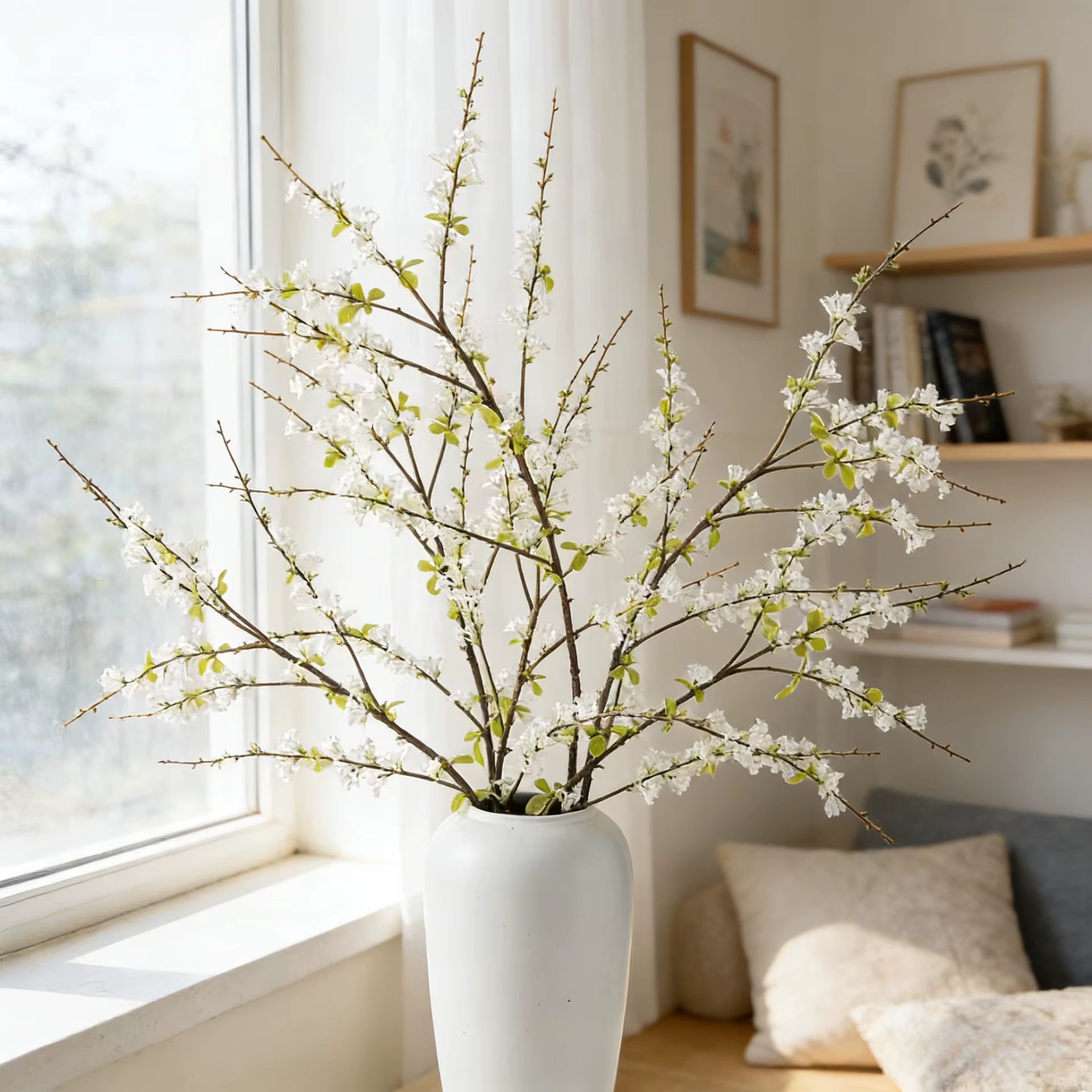 Spirea – saule de neige artificielle de 35.4 pouces