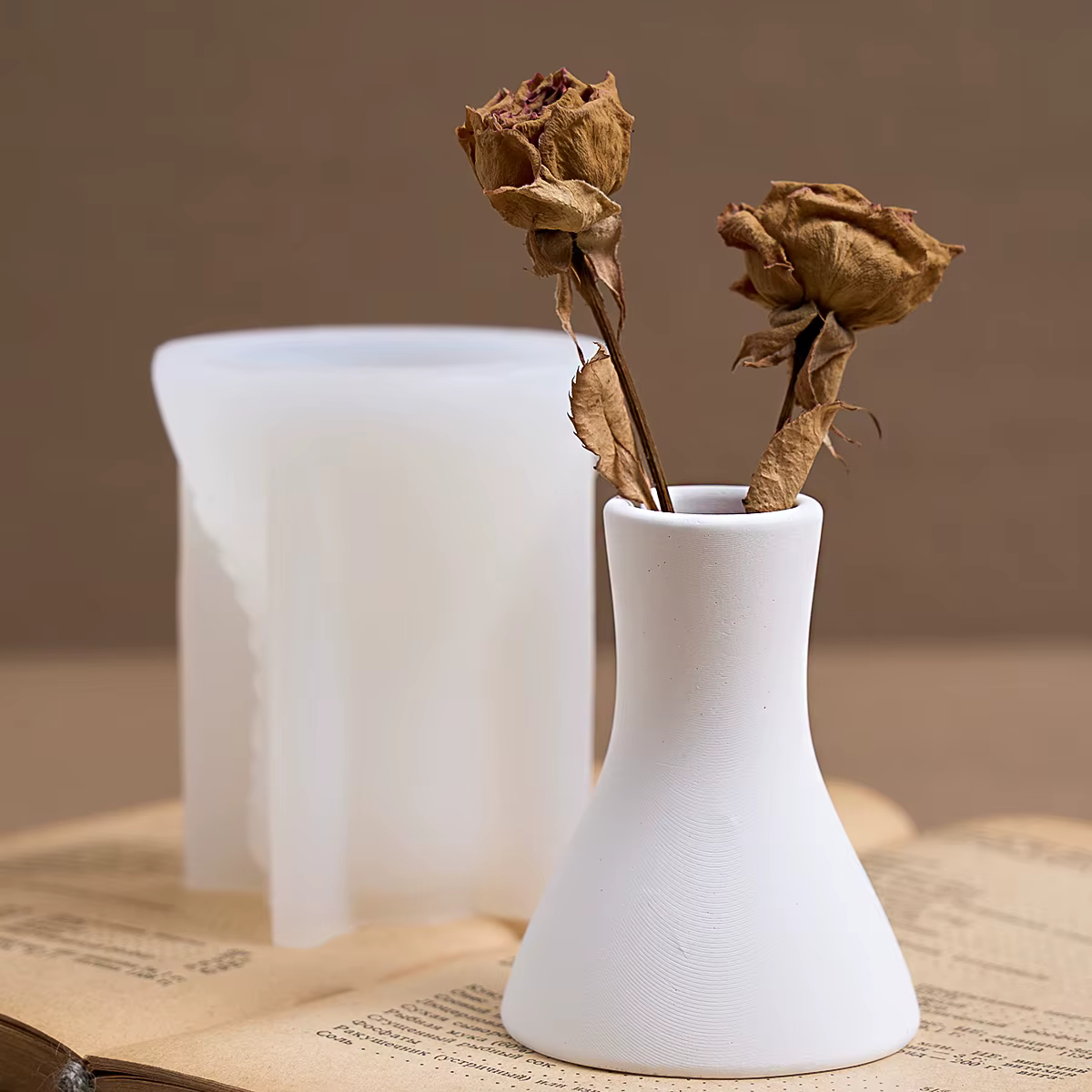 Vase à fleurs 3D à rayures d'amour