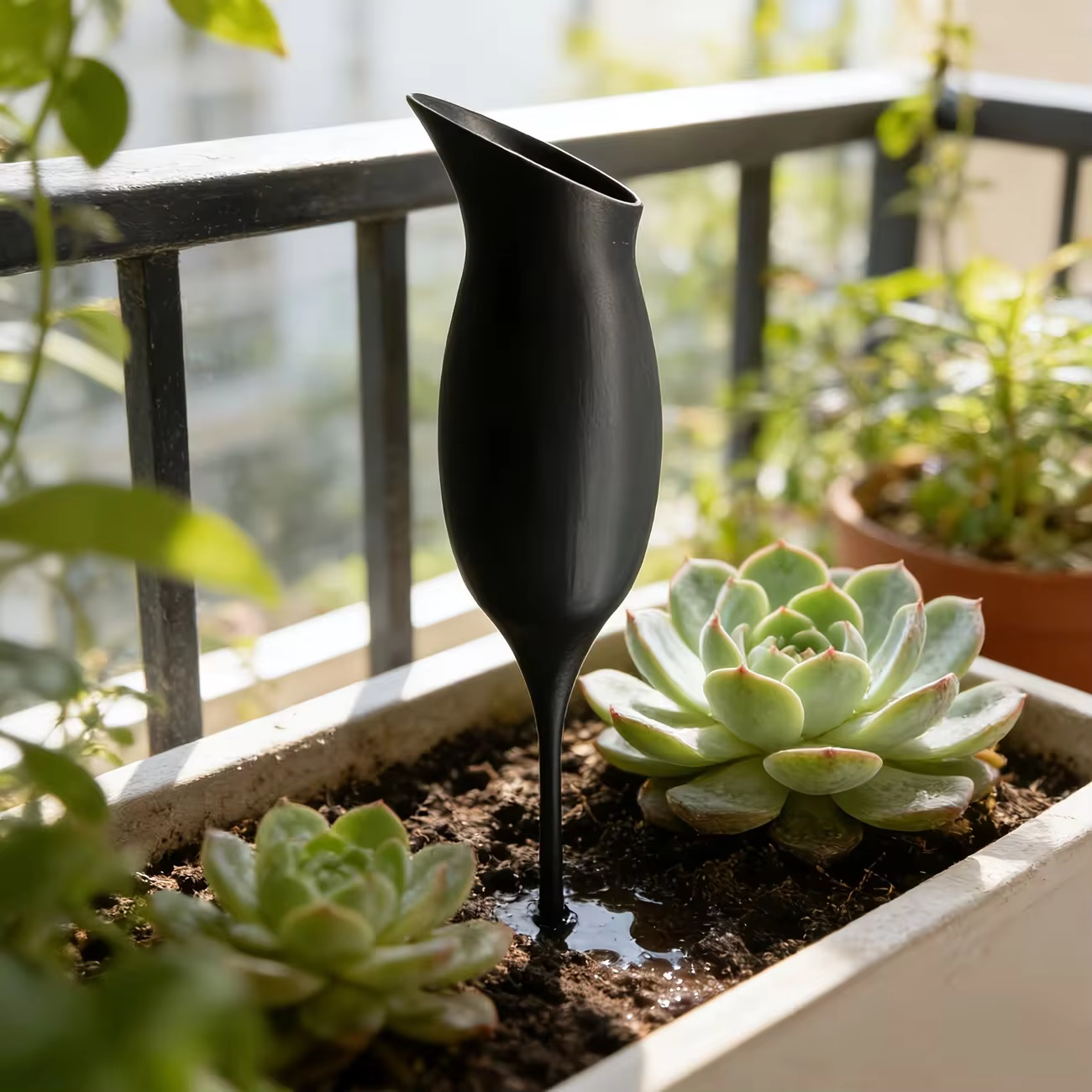 Dispositif d'arrosage automatique créatif pour plantes en pot