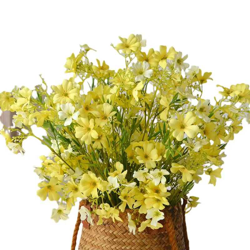 5 pièces/paquet fleurs artificielles en soie 12 têtes petits chrysanthèmes mariage Bouquet de mariée fête