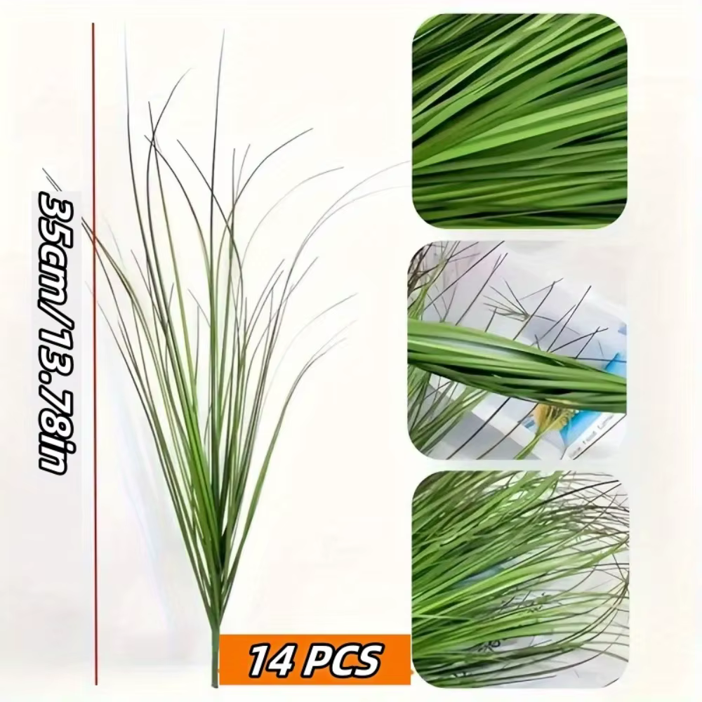 14 pièces plantes d'herbe artificielle