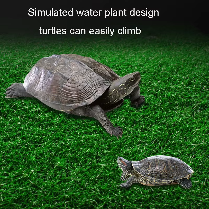 Plate-forme de repos pour tortue, ventouse, simulation Kiev itat, rampe de pelouse, île flottante pour reptiles, accessoire de terrarium, S6