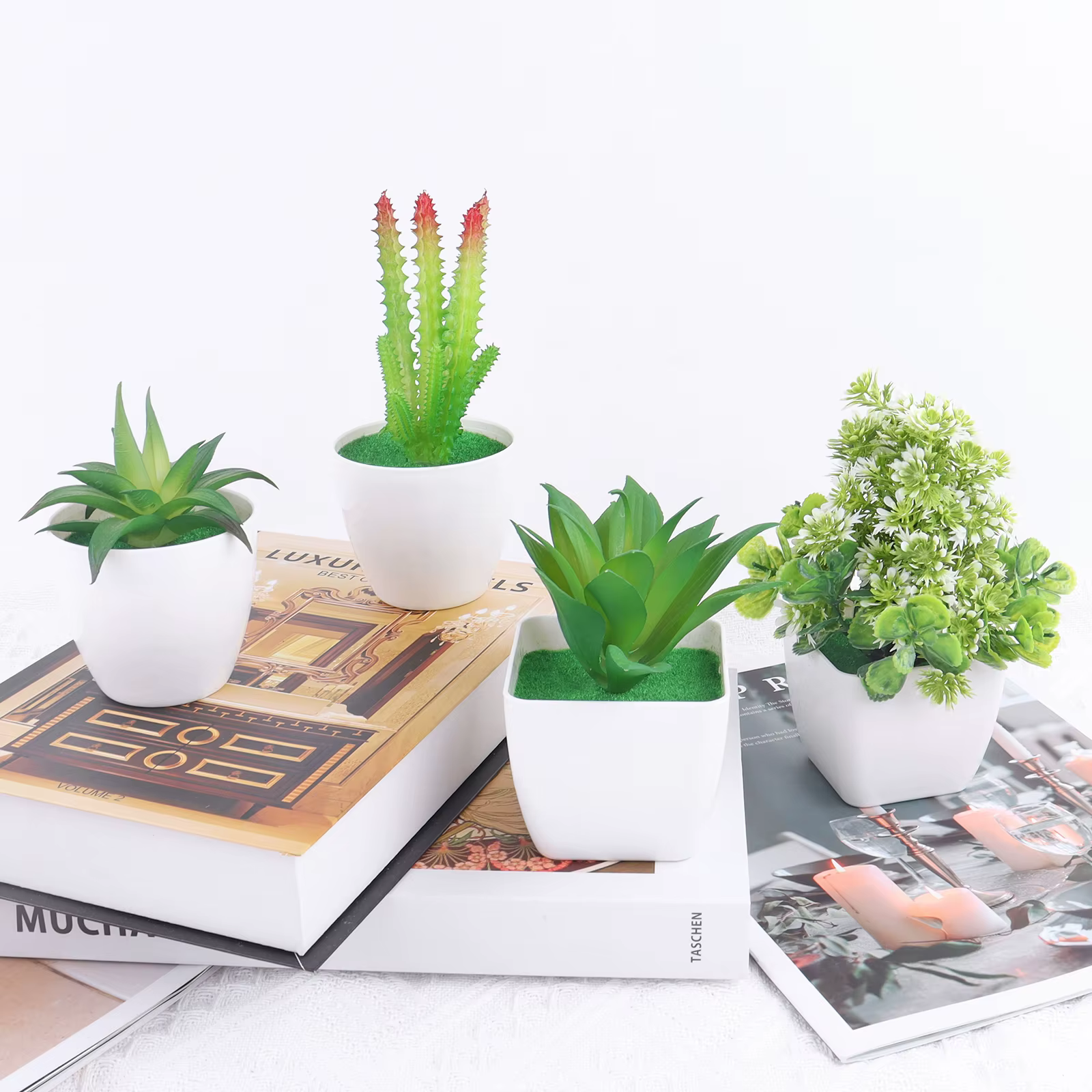Artificielles Plantes d'Aloès Mini Plantes Forme Bonsaï