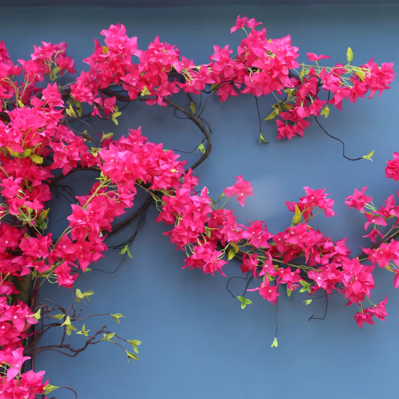 Ensemble d'arbres et de lianes artificiels Bougainvillea