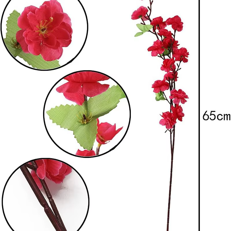 Bouquet de fleurs de pêcher artificielles
