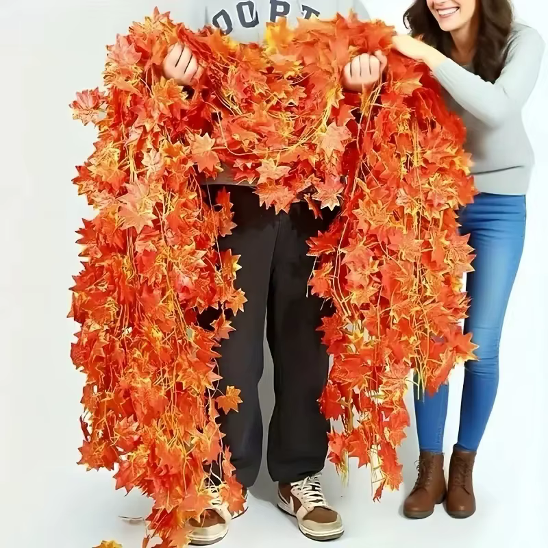Guirlande de feuilles d'érable artificielles
