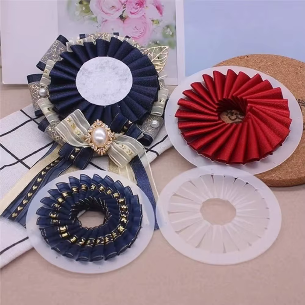 Machine à rosettes transparente pour fleurs en ruban et fleurs en tissu, 9cm, 12cm, 15cm, pour figurines de table et artisanat DIY