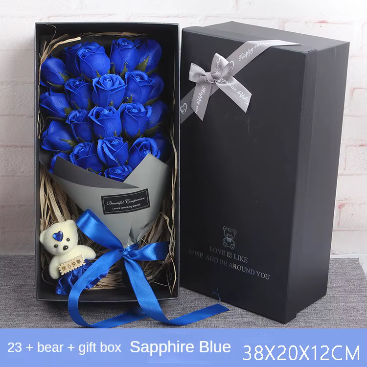 Boîte-cadeau de bouquet de fleurs artificielles Regina