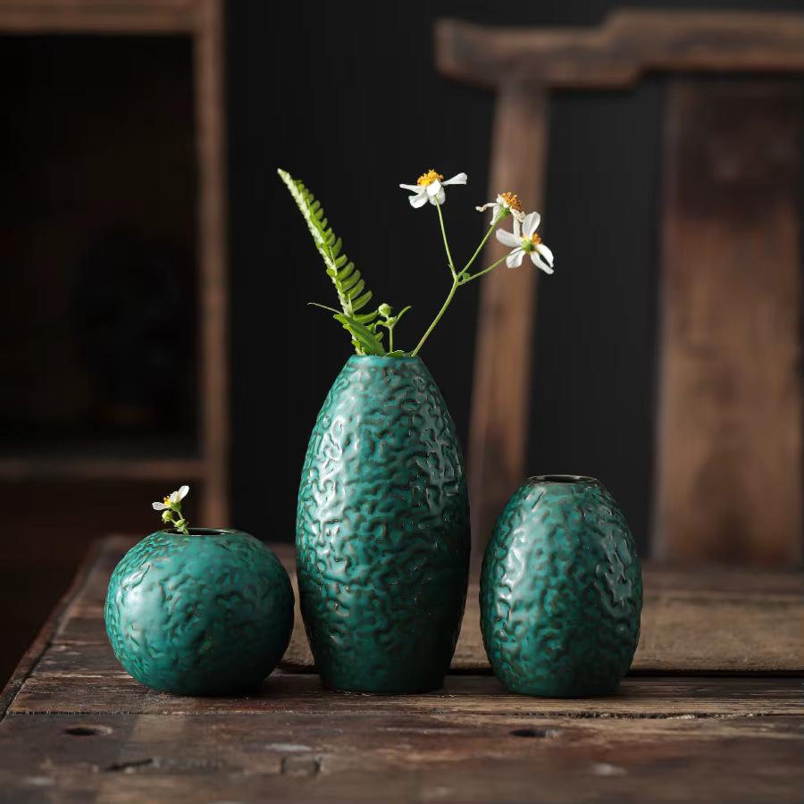 Vase Vintage hydroponique plante verte Simulation fleur ustensiles de bureau salon