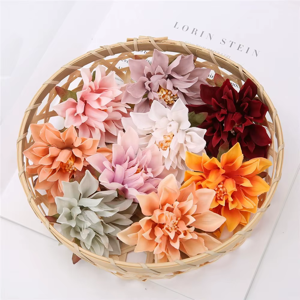 Têtes de fleurs de dahlia artificielles