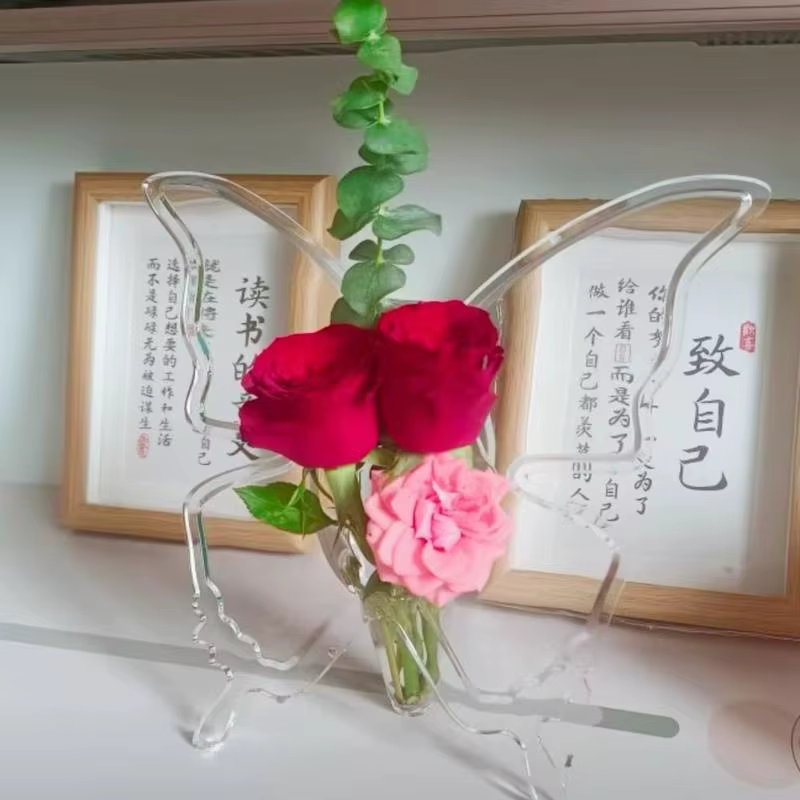 Pack Vase à papillons, décor Floral