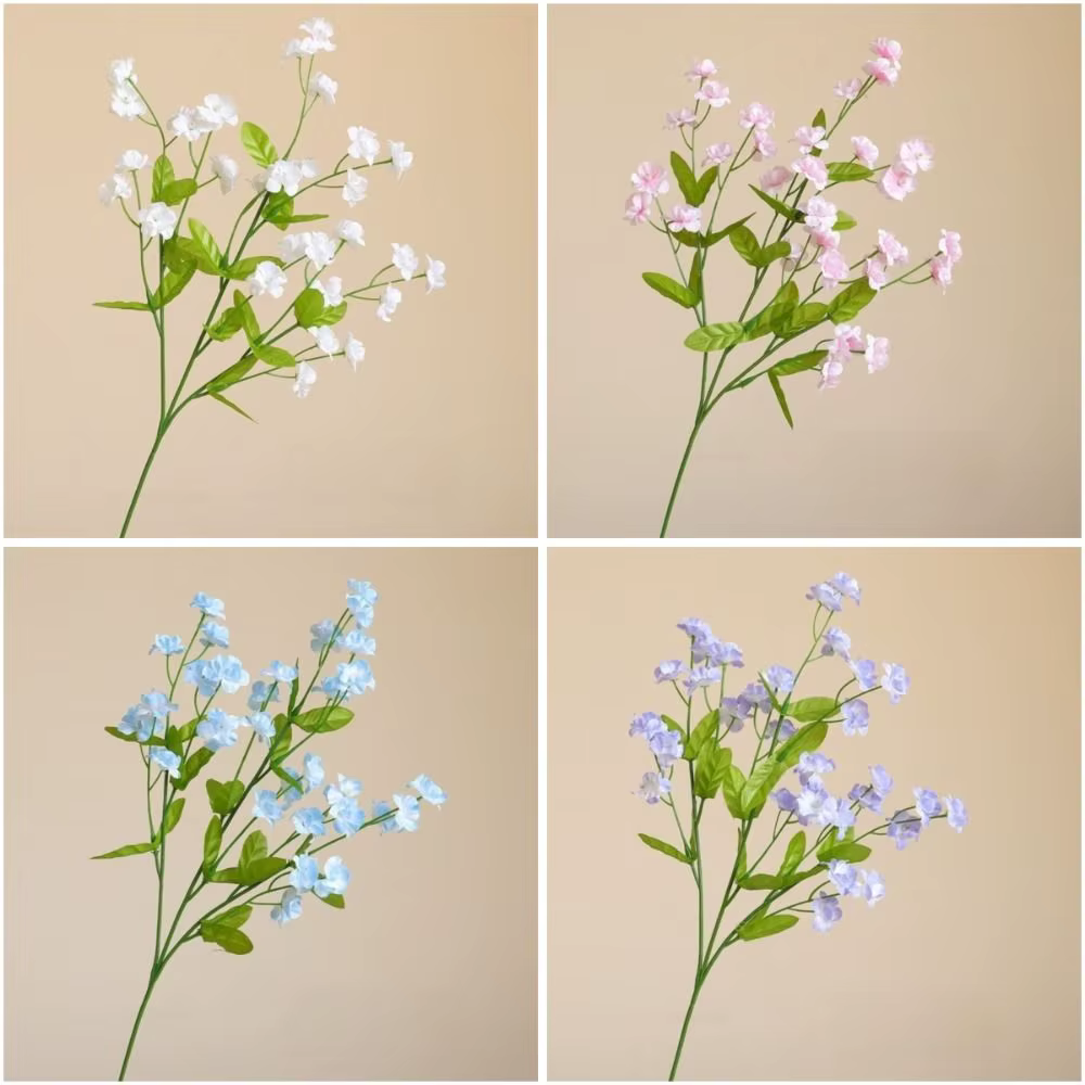 Nouvelles fleurs artificielles de myosotis à longue tige de 47 cm