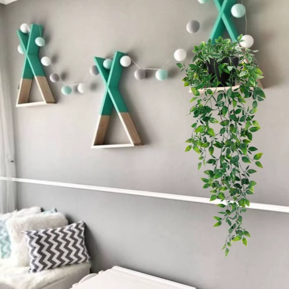Plantes d'eucalyptus artificielles suspendues avec Pot