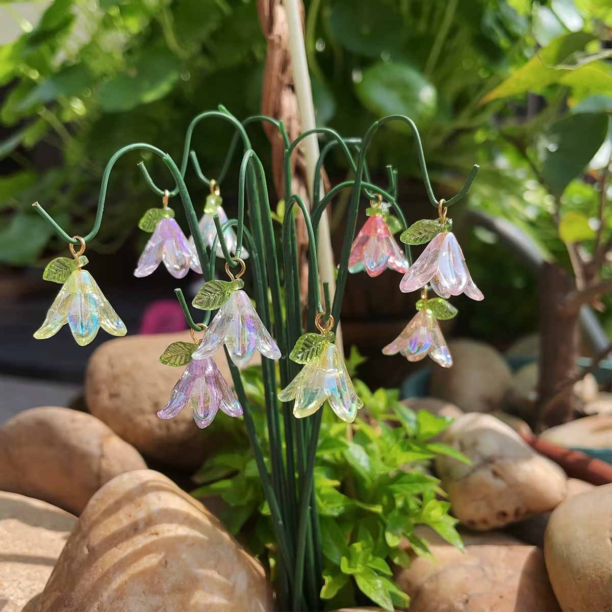 Ensemble de 10 pièces de décoration de jardin et kit de plantation imitation lys de la vallée