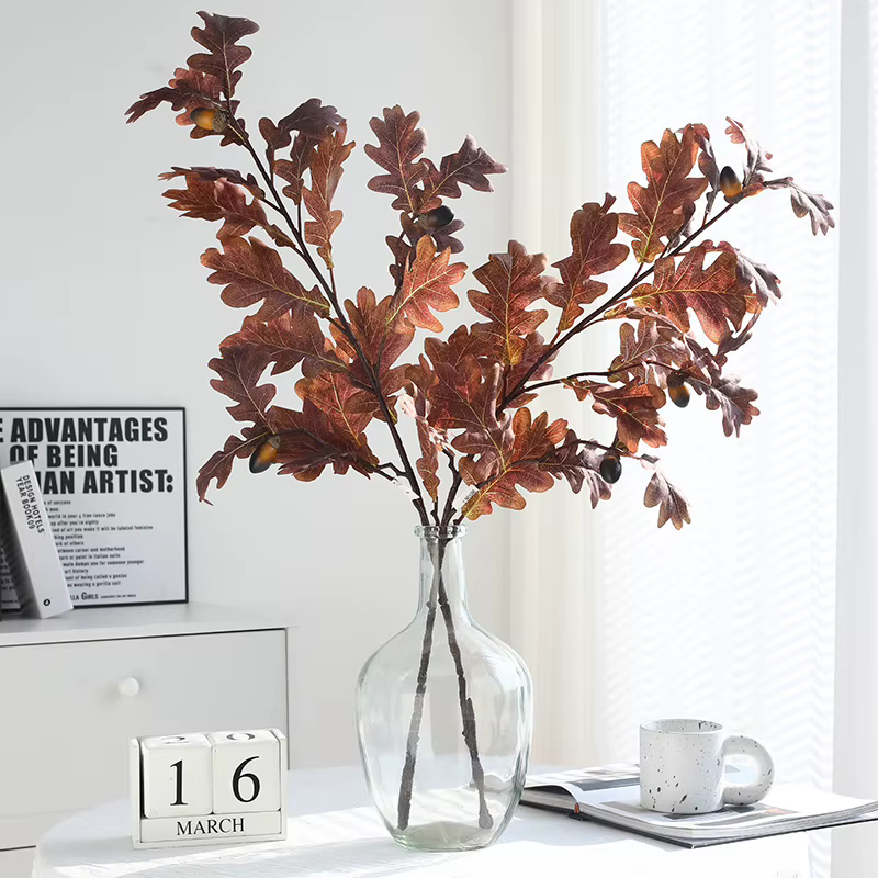 Feuilles de chêne à branches longues