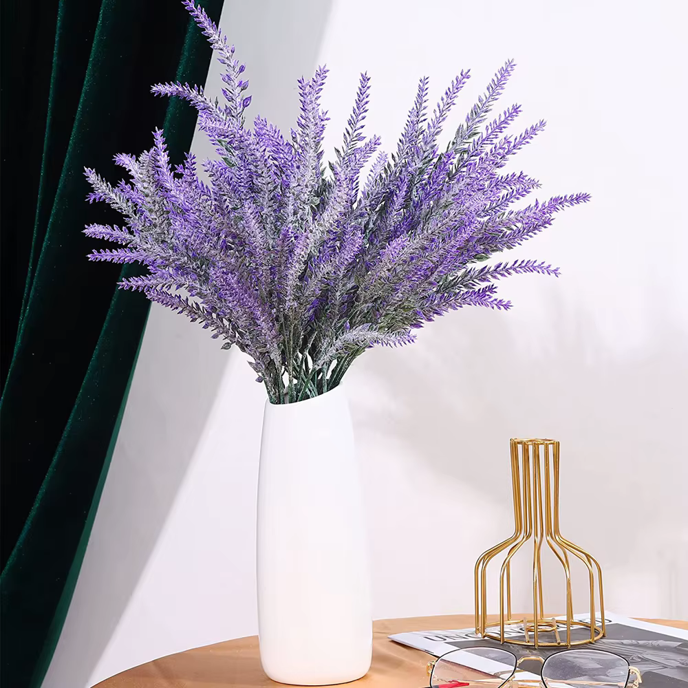 Bouquet de fleurs de lavande artificielles violettes