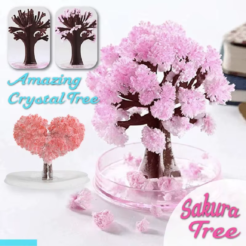 Arbre en papier Sakura magique en cristal artificiel
