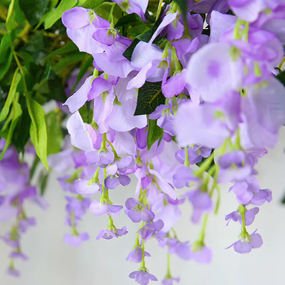 Guirlande de fleurs artificielles de glycine