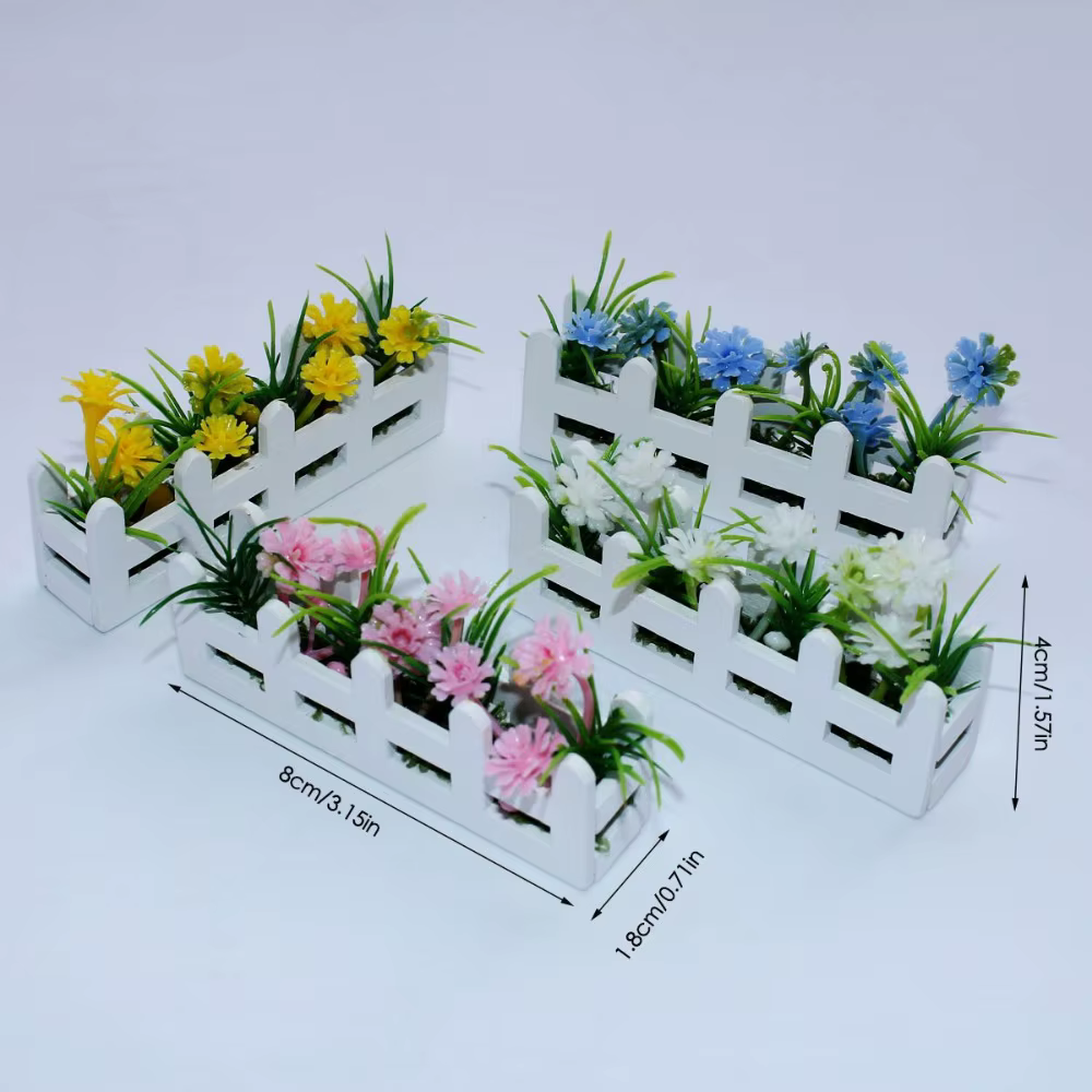 Simulation de fleurs de clôture Miniature