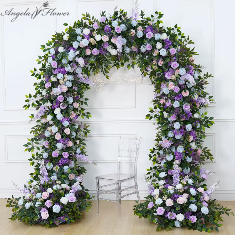Décoration d'arche de mariage en plein air