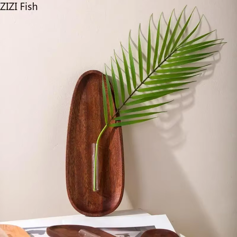 Vase mural créatif en bois