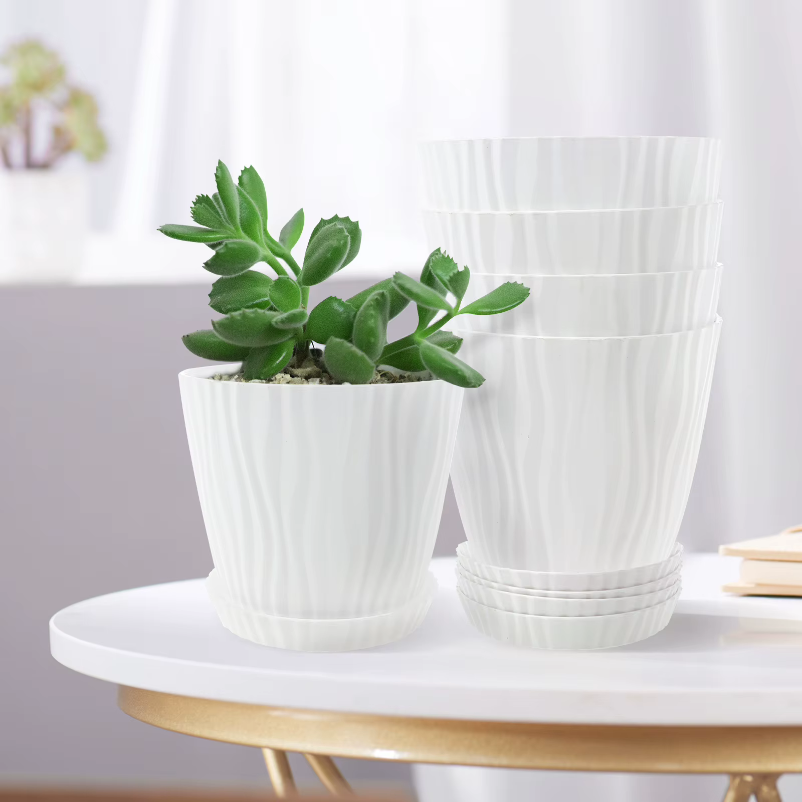 Ensemble de pots de fleurs polyvalents épais