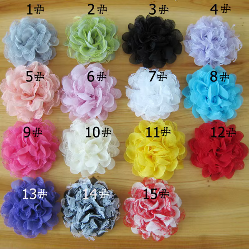 Fleurs artificielles en mousseline de soie