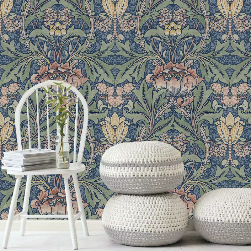 Papier peint floral de plantes américaines