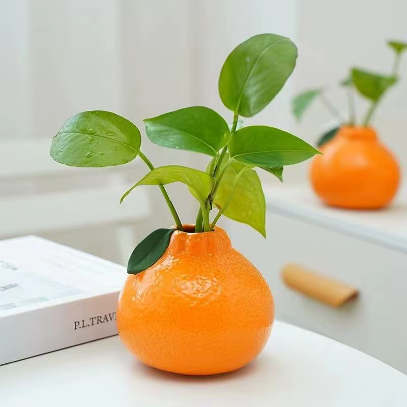 Vase à fleurs en forme de Fruit Orange