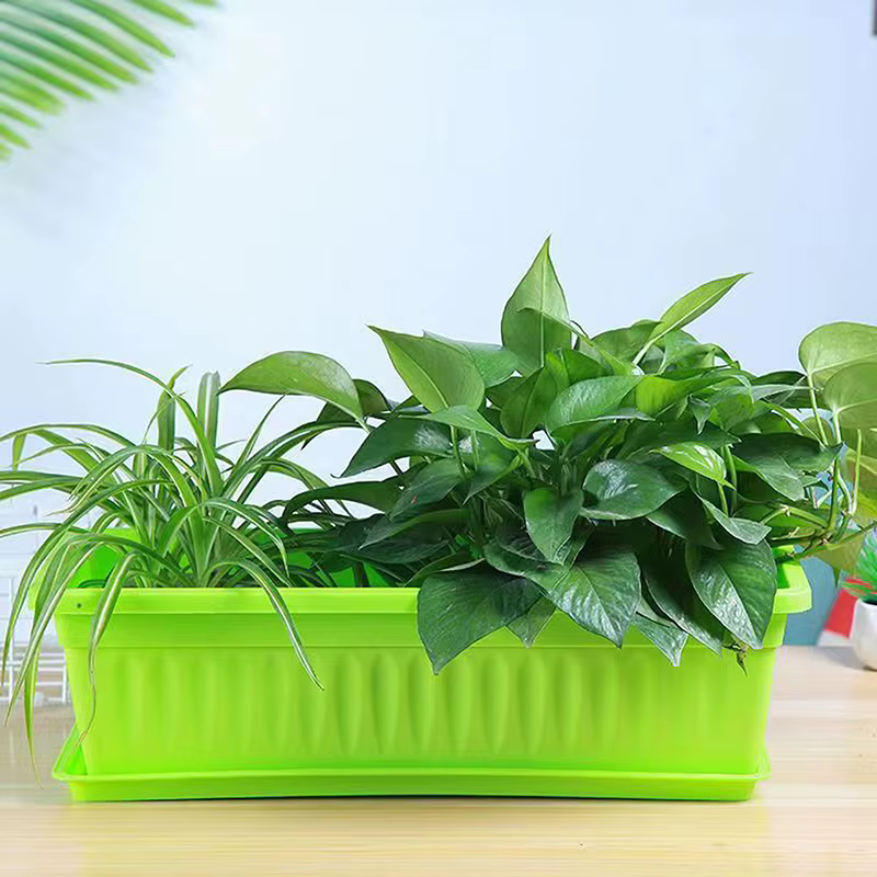 Pots de fleurs rectangulaires en plastique respirant
