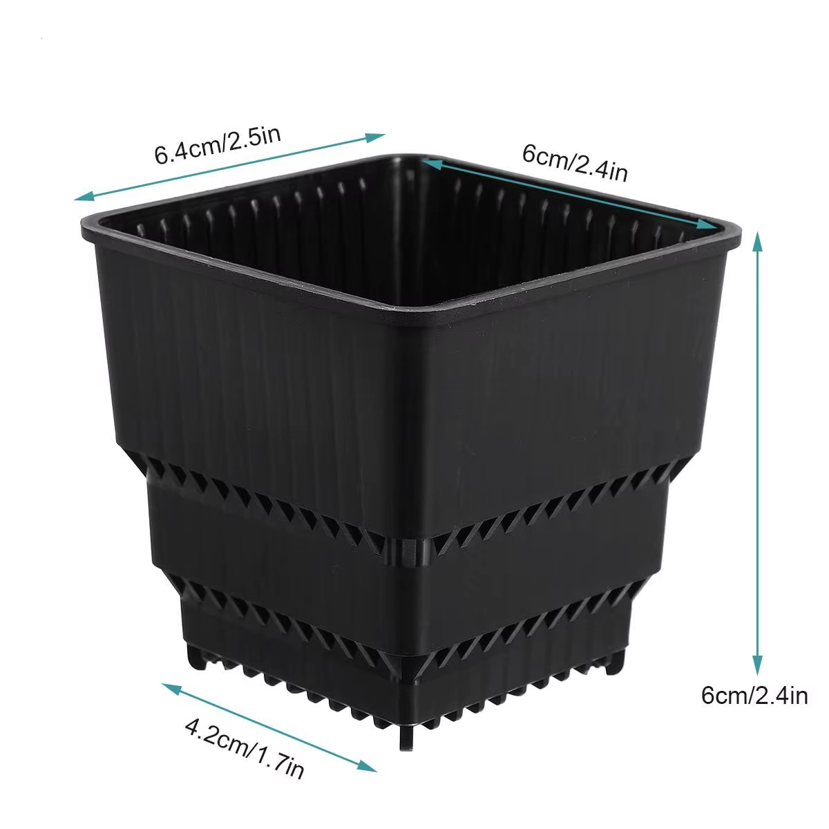 Meshpot-Pot carré pour plantes succulentes avec trous d'air