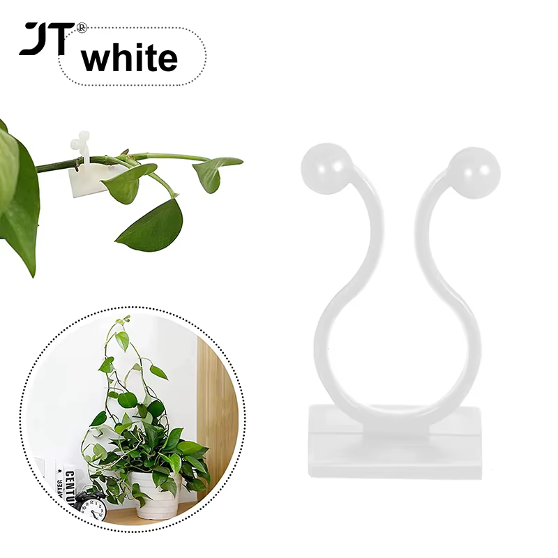 20 pièces support pour plantes feuille verte pince auto-adhésive plante