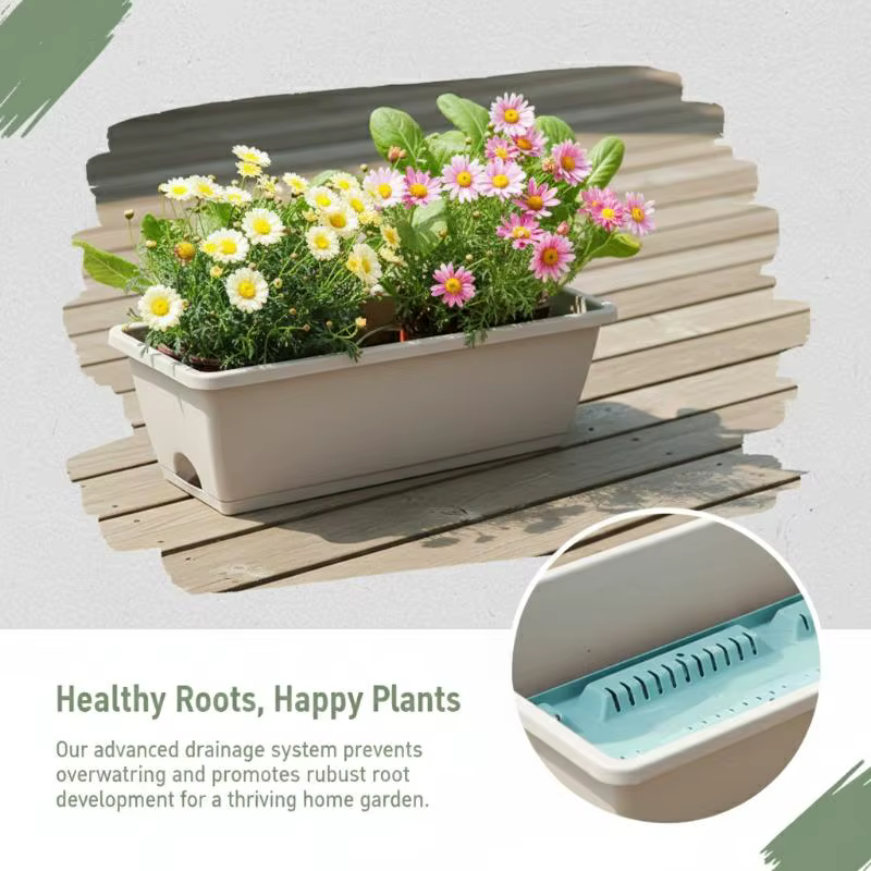 Pot de fleurs auto-absorbant pour légumes