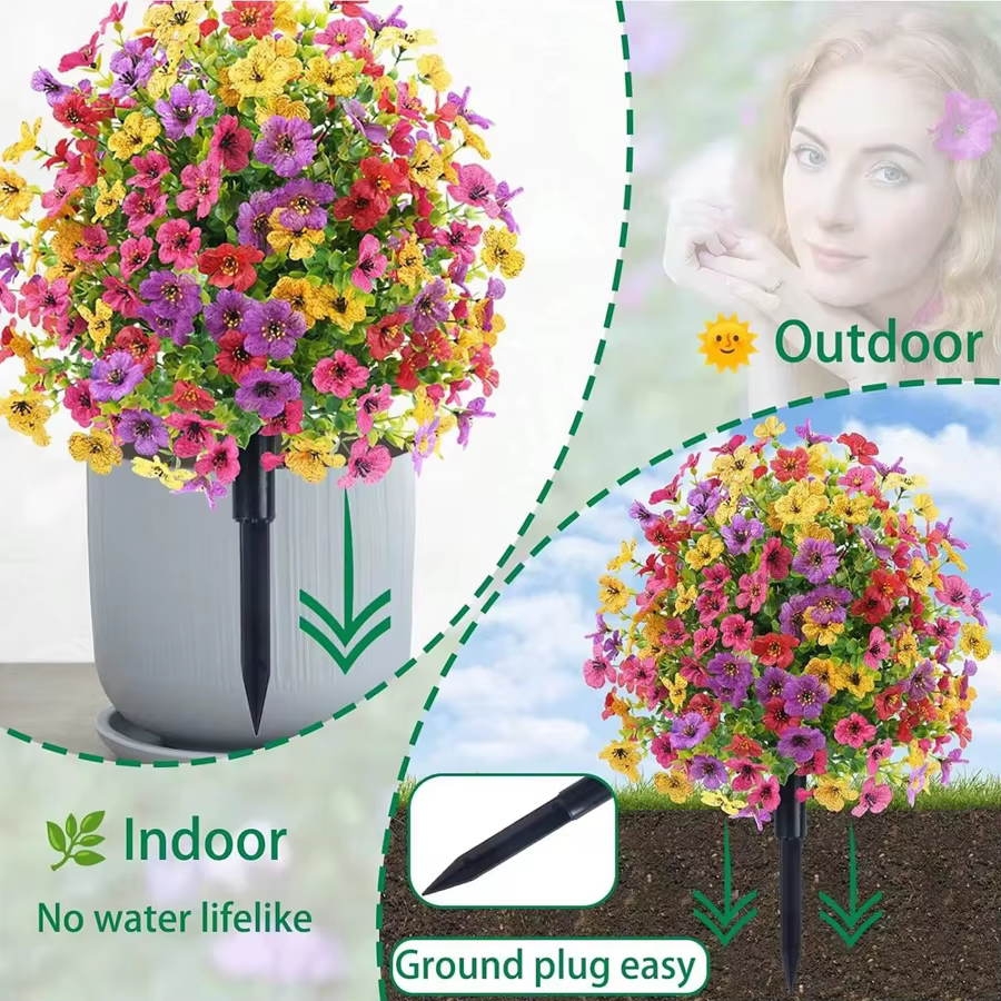 Fleurs artificielles Coloré Boule Sol Insertion Plantes De Soie De Mariage Arc Couronne Maison Décor