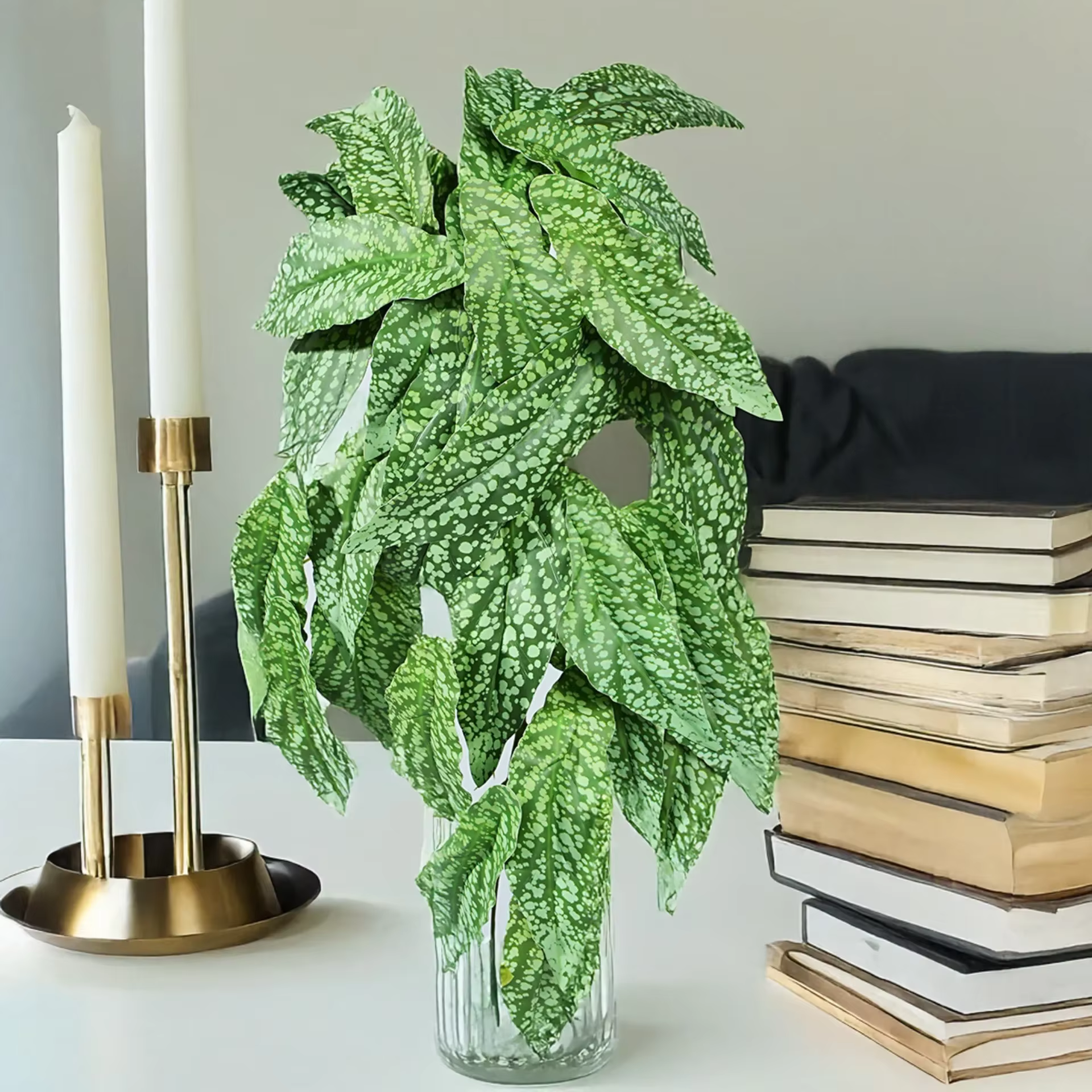 Feuille de Caladium Monstera artificielle de 20 pouces
