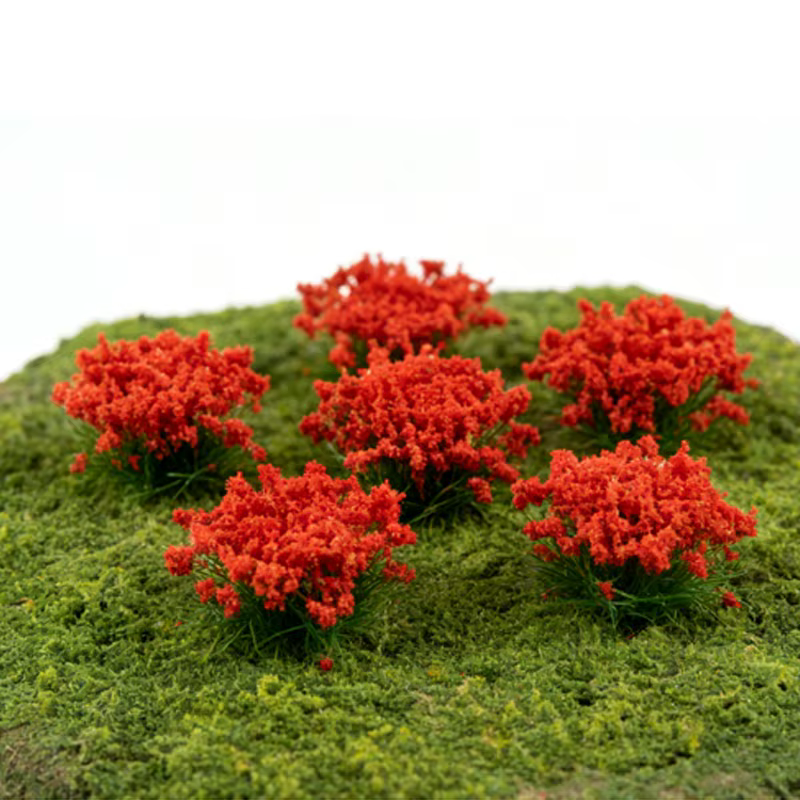 6 mini-clusters de fleurs pour micro-paysages