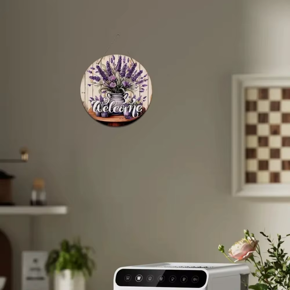 Panneau de plante de fleur de bienvenue Vintage