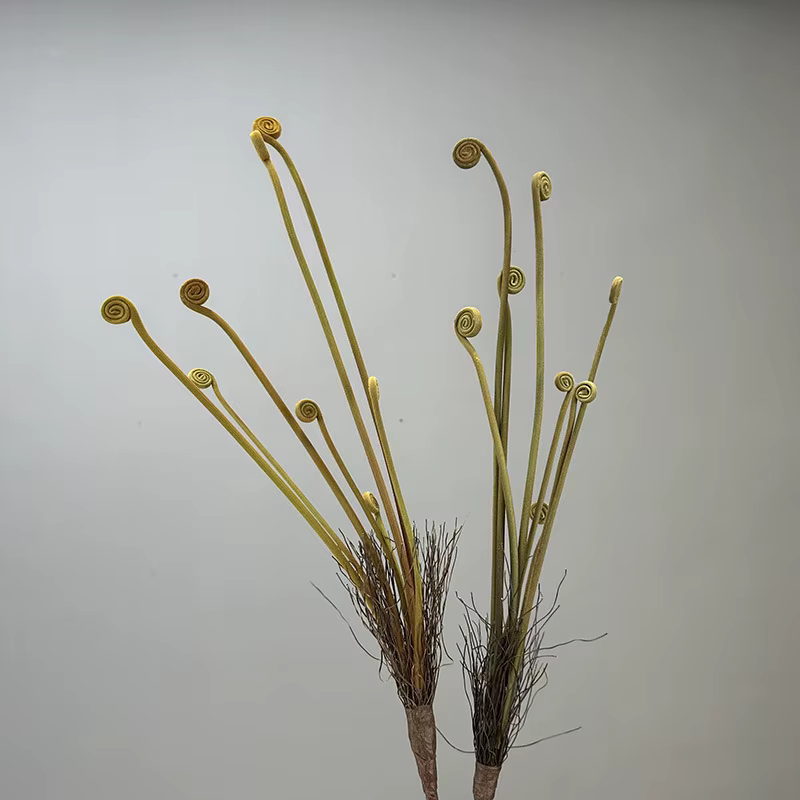 Nouvelles plantes artificielles de germes de fougère floquées pour la maison décor de Table de mariage fleur