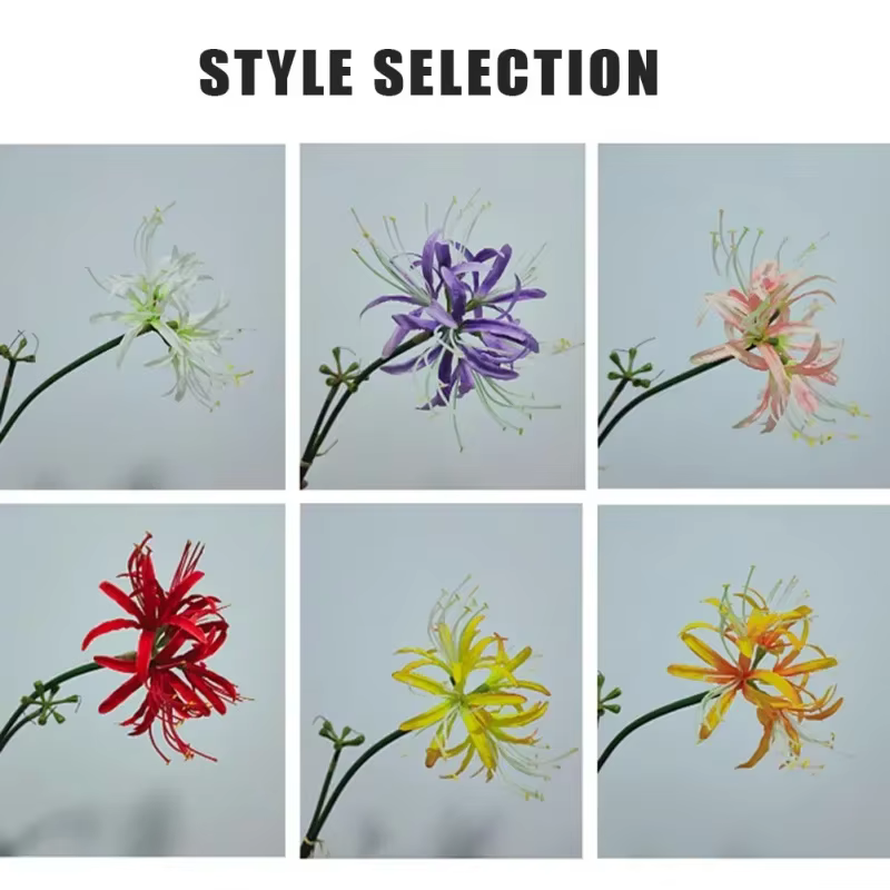 Fleurs artificielles de lys araignée rouge