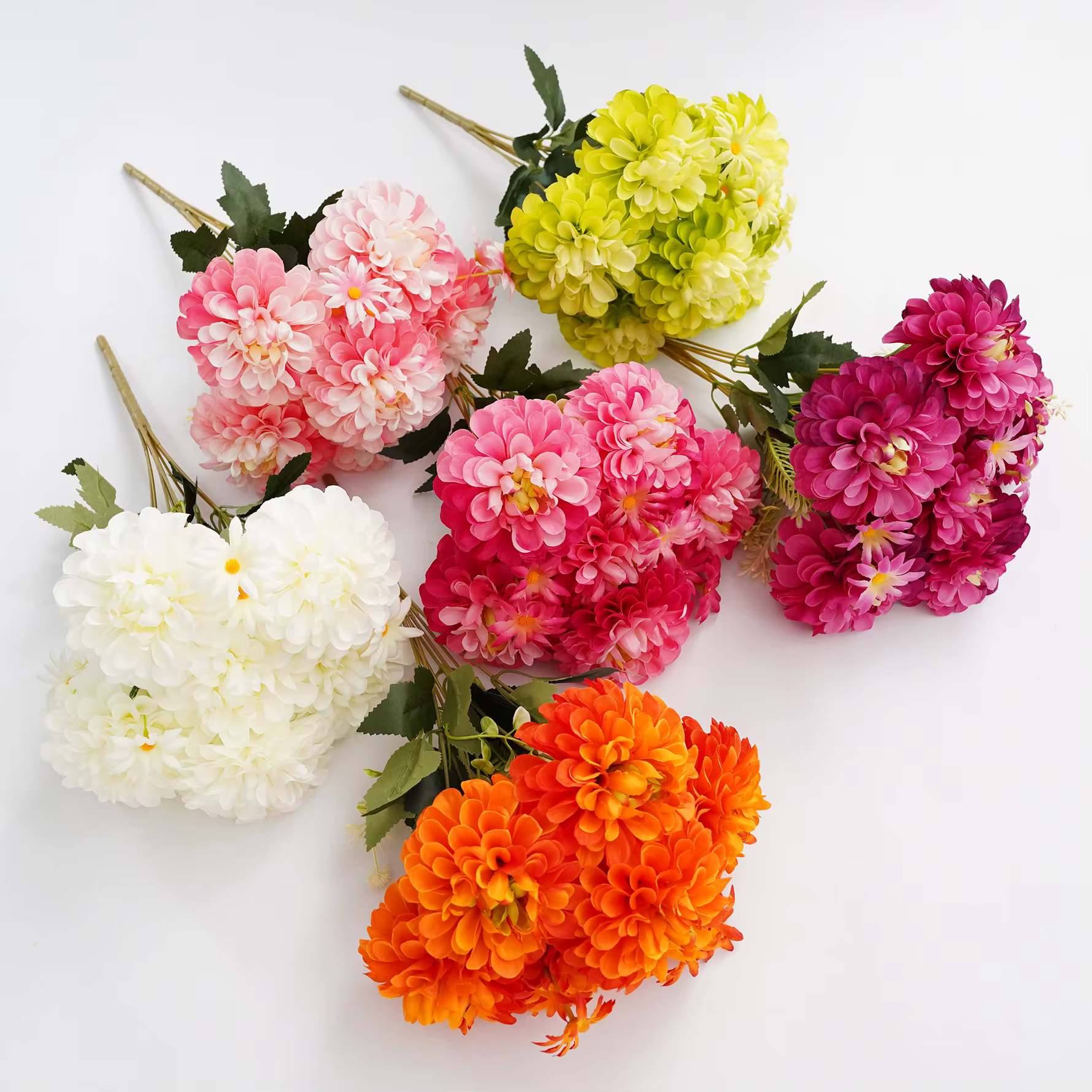 CHUXIN C8414 9 Têtes 1 Bouquet de Chrysanthèmes Artificiels pour Mariage