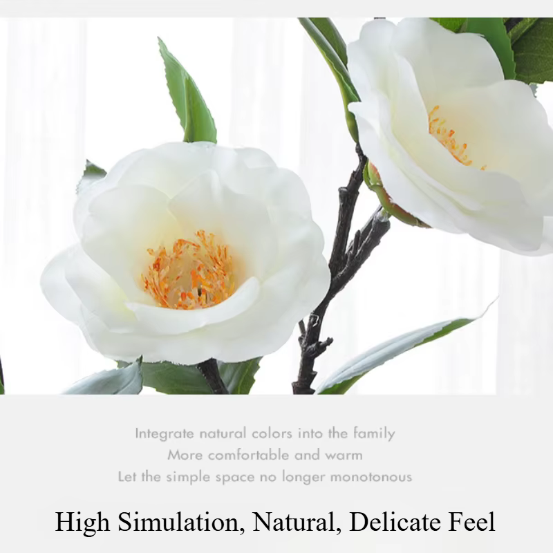 Fleur artificielle camélia pour salon de thé chinois