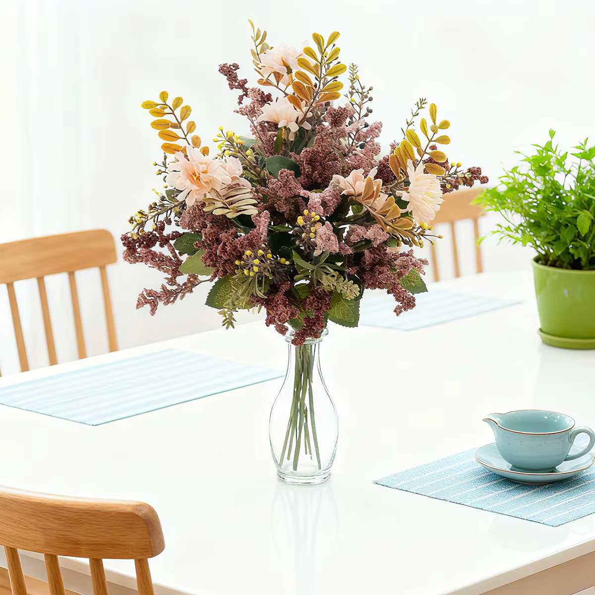 Fleurs Artificielles Chrysanthème Herbe à Bulles DIY Saint-Valentin Fête Maison Chambre Extérieur Jardin Décoration Mariage Bouquet de Mariée Cadeaux