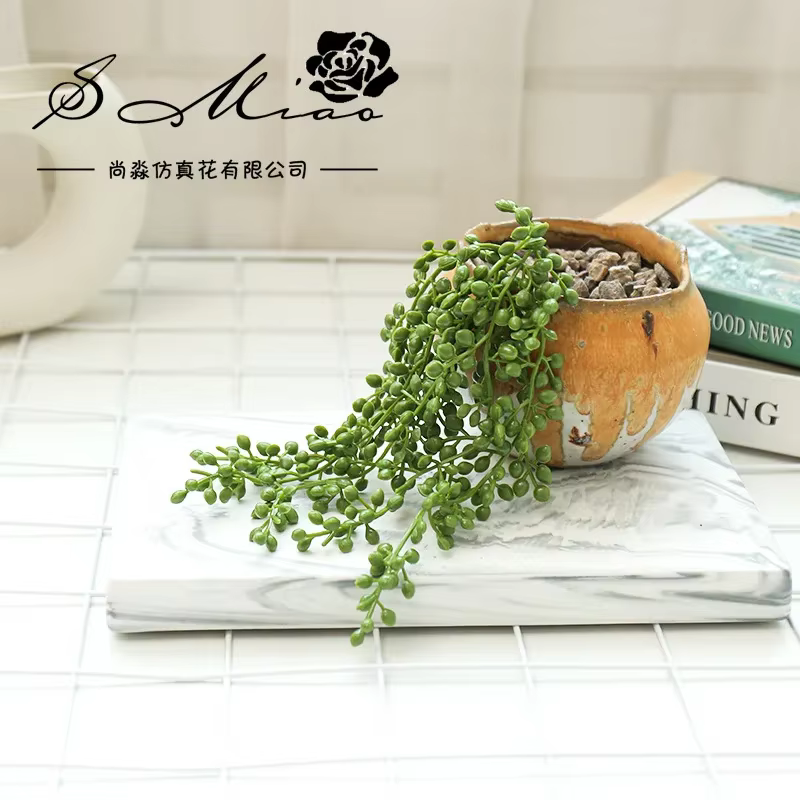 Plantes vertes succulentes artificielles pour décoration de mariage et de Noël