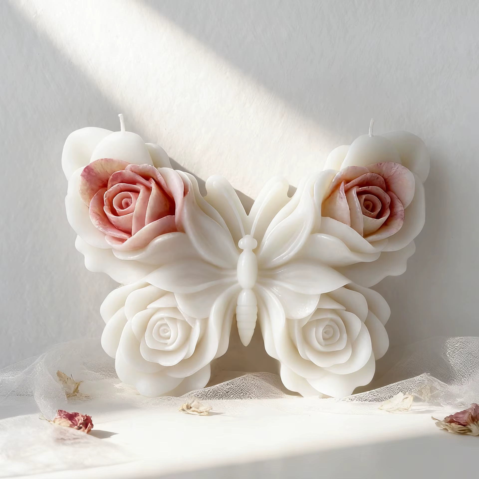 Moules en silicone Papillon Fleur pour la pâtisserie, artisanat en résine époxy DIY, décoration suspendue, moule d'aromathérapie, fournitures pour la fabrication de bougies