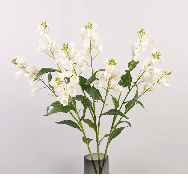 Lot de 5 fleurs artificielles en soie